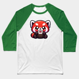 Red Panda Musubi Delight Baseball T-Shirt